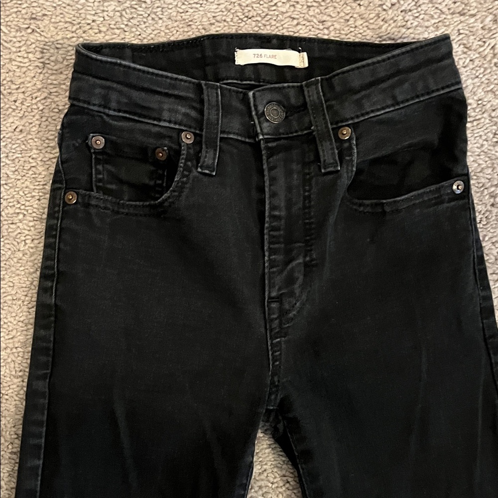 Levi's Black High-Rise Flare Jeans - Picture 3 of 7